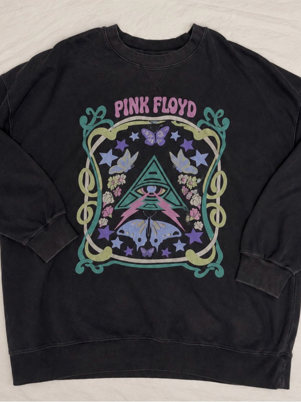 American Eagle Pink Floyd Sweatshirt Men’s XL Black Graphic Crewneck 2023